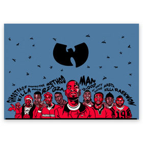 Поздравительная открытка с принтом Wu-Tang Clan в Петрозаводске, 100% бумага | плотность бумаги 280 г/м2, матовая, на обратной стороне линовка и место для марки
 | хип хоп