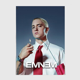 Постер с принтом Eminem в Петрозаводске, 100% бумага
 | бумага, плотность 150 мг. Матовая, но за счет высокого коэффициента гладкости имеет небольшой блеск и дает на свету блики, но в отличии от глянцевой бумаги не покрыта лаком | eminem | music | rap | музыка | реп | эминем