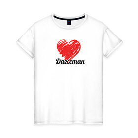 Женская футболка хлопок с принтом Дагестан love в Петрозаводске, 100% хлопок | прямой крой, круглый вырез горловины, длина до линии бедер, слегка спущенное плечо | i love | дагестан | мой край | северный кавказ