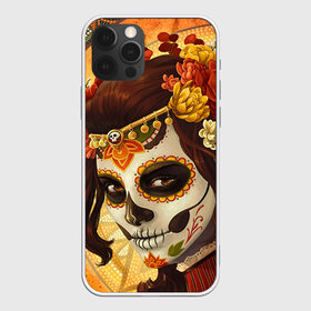Чехол для iPhone 12 Pro Max с принтом Девушка Сахарный череп в Петрозаводске, Силикон |  | halloween | девушка | праздник | сахарный череп | тыква | хэллоуин | череп