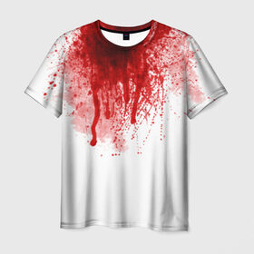 Мужская футболка 3D с принтом Кровь в Петрозаводске, 100% полиэфир | прямой крой, круглый вырез горловины, длина до линии бедер | halloween | без головы | кровь | праздник | тыква | хэллоуин