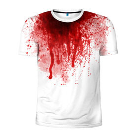 Мужская футболка 3D спортивная с принтом Кровь в Петрозаводске, 100% полиэстер с улучшенными характеристиками | приталенный силуэт, круглая горловина, широкие плечи, сужается к линии бедра | halloween | без головы | кровь | праздник | тыква | хэллоуин
