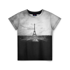 Детская футболка 3D с принтом Париж в Петрозаводске, 100% гипоаллергенный полиэфир | прямой крой, круглый вырез горловины, длина до линии бедер, чуть спущенное плечо, ткань немного тянется | 