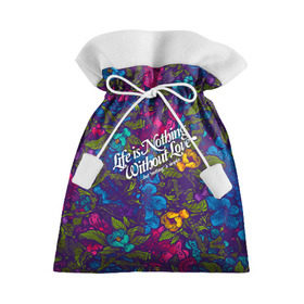 Подарочный 3D мешок с принтом Flowers pattern в Петрозаводске, 100% полиэстер | Размер: 29*39 см | Тематика изображения на принте: 