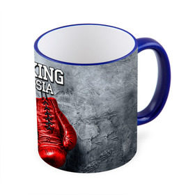 Кружка 3D с принтом Boxing в Петрозаводске, керамика | ёмкость 330 мл | Тематика изображения на принте: boxing | boxing russia | бокс | боксер | перчатки