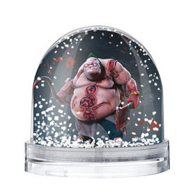 Снежный шар с принтом Pudge в Петрозаводске, Пластик | Изображение внутри шара печатается на глянцевой фотобумаге с двух сторон | dota 2 | game | pudge | дота | игры | персонаж