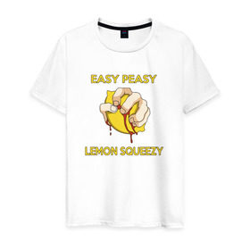 Мужская футболка хлопок с принтом EASY PEASY в Петрозаводске, 100% хлопок | прямой крой, круглый вырез горловины, длина до линии бедер, слегка спущенное плечо. | counter strike | cs | cs go | global offensive