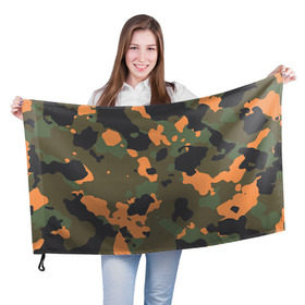 Флаг 3D с принтом Камуфляж в Петрозаводске, 100% полиэстер | плотность ткани — 95 г/м2, размер — 67 х 109 см. Принт наносится с одной стороны | army | military | армейские | армия | камуфляж