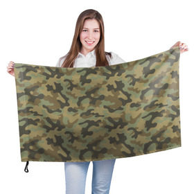 Флаг 3D с принтом Хаки в Петрозаводске, 100% полиэстер | плотность ткани — 95 г/м2, размер — 67 х 109 см. Принт наносится с одной стороны | army | military | армейские | армия | камуфляж | комуфляж