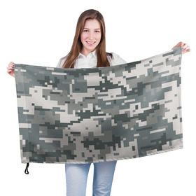 Флаг 3D с принтом Камуфляж в Петрозаводске, 100% полиэстер | плотность ткани — 95 г/м2, размер — 67 х 109 см. Принт наносится с одной стороны | army | military | армейские | армия | камуфляж | комуфляж