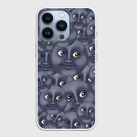Чехол для iPhone 13 Pro с принтом Эмодзи в Петрозаводске,  |  | emoji | moon | луна | смайл | смайлик | эмоджи | эмодзи