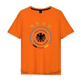 Мужская футболка хлопок Oversize с принтом Сборная Германии в Петрозаводске, 100% хлопок | свободный крой, круглый ворот, “спинка” длиннее передней части | germany | германия