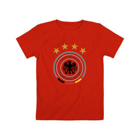Детская футболка хлопок с принтом Сборная Германии в Петрозаводске, 100% хлопок | круглый вырез горловины, полуприлегающий силуэт, длина до линии бедер | germany | германия