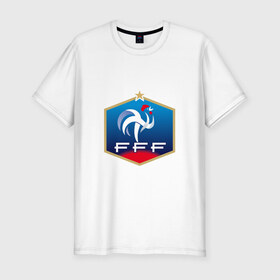 Мужская футболка премиум с принтом Сборная Франции в Петрозаводске, 92% хлопок, 8% лайкра | приталенный силуэт, круглый вырез ворота, длина до линии бедра, короткий рукав | сборная франции
france | франция | футбол