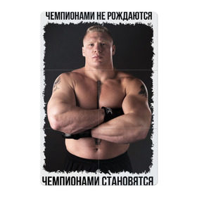 Магнитный плакат 2Х3 с принтом Брок Леснар (Brock Lesnar) в Петрозаводске, Полимерный материал с магнитным слоем | 6 деталей размером 9*9 см | ufc