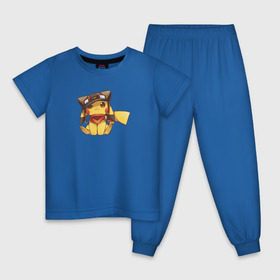 Детская пижама хлопок с принтом Пикачу в Петрозаводске, 100% хлопок |  брюки и футболка прямого кроя, без карманов, на брюках мягкая резинка на поясе и по низу штанин
 | pokemons | покемоны