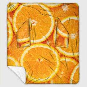 Плед с рукавами с принтом Апельсин в Петрозаводске, 100% полиэстер | Закругленные углы, все края обработаны. Ткань не мнется и не растягивается. Размер 170*145 | апельсин | еда | лимон | фрукт
