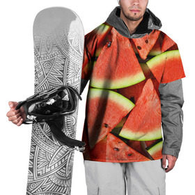 Накидка на куртку 3D с принтом Дольки арбуза в Петрозаводске, 100% полиэстер |  | арбуз | дольки арбуза | еда | фрукт | ягода