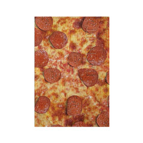 Обложка для паспорта матовая кожа с принтом Пицца в Петрозаводске, натуральная матовая кожа | размер 19,3 х 13,7 см; прозрачные пластиковые крепления | Тематика изображения на принте: pizza | еда | пицца | фастфуд