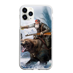 Чехол для iPhone 11 Pro матовый с принтом Медведь в Петрозаводске, Силикон |  | медведь | мишка | патриот | россия | я русский