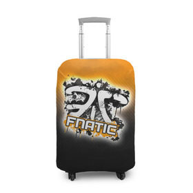 Чехол для чемодана 3D с принтом Fnatic team в Петрозаводске, 86% полиэфир, 14% спандекс | двустороннее нанесение принта, прорези для ручек и колес | fnatic