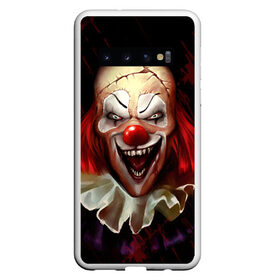 Чехол для Samsung Galaxy S10 с принтом Зомби клоун в Петрозаводске, Силикон | Область печати: задняя сторона чехла, без боковых панелей | Тематика изображения на принте: halloween | злодей | злой | клоун | монстр | хэлоуин