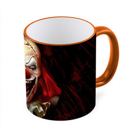 Кружка 3D с принтом Зомби клоун в Петрозаводске, керамика | ёмкость 330 мл | halloween | злодей | злой | клоун | монстр | хэлоуин