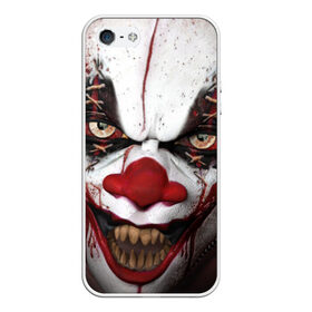 Чехол для iPhone 5/5S матовый с принтом Зомби клоун в Петрозаводске, Силикон | Область печати: задняя сторона чехла, без боковых панелей | halloween | злодей | злой | клоун | монстр | хэлоуин