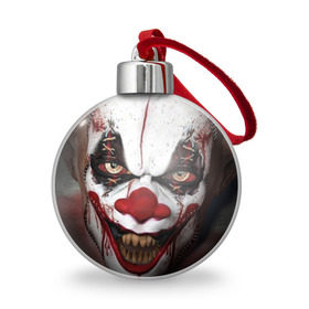 Ёлочный шар с принтом Зомби клоун в Петрозаводске, Пластик | Диаметр: 77 мм | halloween | злодей | злой | клоун | монстр | хэлоуин