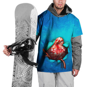 Накидка на куртку 3D с принтом Чужой в Петрозаводске, 100% полиэстер |  | Тематика изображения на принте: alien | halloween | живот | кишки | хэллоуин | чужой