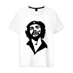 Мужская футболка хлопок с принтом Че Гевара в Петрозаводске, 100% хлопок | прямой крой, круглый вырез горловины, длина до линии бедер, слегка спущенное плечо. | che | cuba | гевара | куба | латиноамериканский революционер | че | чегевара