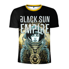 Мужская футболка 3D спортивная с принтом Black Sun Empire в Петрозаводске, 100% полиэстер с улучшенными характеристиками | приталенный силуэт, круглая горловина, широкие плечи, сужается к линии бедра | empire