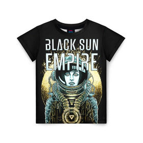 Детская футболка 3D с принтом Black Sun Empire в Петрозаводске, 100% гипоаллергенный полиэфир | прямой крой, круглый вырез горловины, длина до линии бедер, чуть спущенное плечо, ткань немного тянется | empire