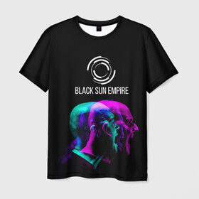 Мужская футболка 3D с принтом Black Sun Empire в Петрозаводске, 100% полиэфир | прямой крой, круглый вырез горловины, длина до линии бедер | empire