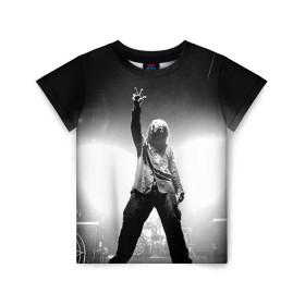 Детская футболка 3D с принтом Slipknot в Петрозаводске, 100% гипоаллергенный полиэфир | прямой крой, круглый вырез горловины, длина до линии бедер, чуть спущенное плечо, ткань немного тянется | music | rock | slipknot | музыка | рок | слипкнот