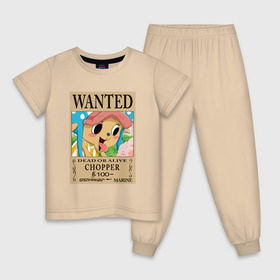 Детская пижама хлопок с принтом Тони Тони Чоппер в Петрозаводске, 100% хлопок |  брюки и футболка прямого кроя, без карманов, на брюках мягкая резинка на поясе и по низу штанин
 | one piece | wanted | ван пис | розыск | чоппер