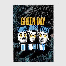 Постер с принтом Green Day в Петрозаводске, 100% бумага
 | бумага, плотность 150 мг. Матовая, но за счет высокого коэффициента гладкости имеет небольшой блеск и дает на свету блики, но в отличии от глянцевой бумаги не покрыта лаком | Тематика изображения на принте: green day | rock | грин дей | рок