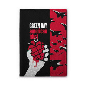 Обложка для автодокументов с принтом Green Day в Петрозаводске, натуральная кожа |  размер 19,9*13 см; внутри 4 больших “конверта” для документов и один маленький отдел — туда идеально встанут права | green day | rock | грин дей | рок