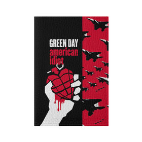 Обложка для паспорта матовая кожа с принтом Green Day в Петрозаводске, натуральная матовая кожа | размер 19,3 х 13,7 см; прозрачные пластиковые крепления | Тематика изображения на принте: green day | rock | грин дей | рок
