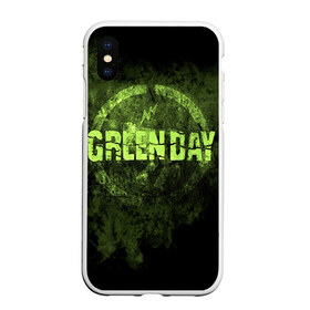 Чехол для iPhone XS Max матовый с принтом Green Day в Петрозаводске, Силикон | Область печати: задняя сторона чехла, без боковых панелей | green day | rock | грин дей | рок