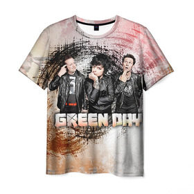 Мужская футболка 3D с принтом Green Day в Петрозаводске, 100% полиэфир | прямой крой, круглый вырез горловины, длина до линии бедер | green day | rock | грин дей | рок