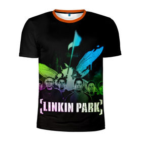 Мужская футболка 3D спортивная с принтом Linkin Park в Петрозаводске, 100% полиэстер с улучшенными характеристиками | приталенный силуэт, круглая горловина, широкие плечи, сужается к линии бедра | linkin park | rock | линкин парк | рок