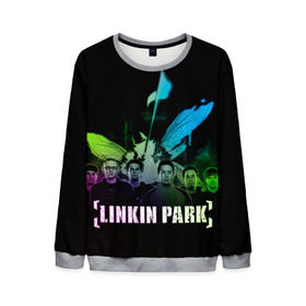 Мужской свитшот 3D с принтом Linkin Park в Петрозаводске, 100% полиэстер с мягким внутренним слоем | круглый вырез горловины, мягкая резинка на манжетах и поясе, свободная посадка по фигуре | linkin park | rock | линкин парк | рок