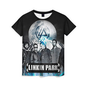 Женская футболка 3D с принтом Linkin Park в Петрозаводске, 100% полиэфир ( синтетическое хлопкоподобное полотно) | прямой крой, круглый вырез горловины, длина до линии бедер | linkin park | rock | линкин парк | рок