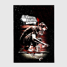 Постер с принтом Linkin Park в Петрозаводске, 100% бумага
 | бумага, плотность 150 мг. Матовая, но за счет высокого коэффициента гладкости имеет небольшой блеск и дает на свету блики, но в отличии от глянцевой бумаги не покрыта лаком | linkin park | rock | линкин парк | рок