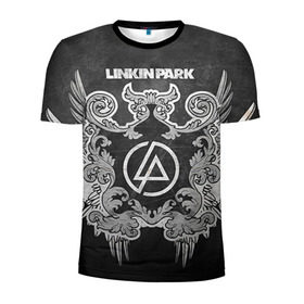 Мужская футболка 3D спортивная с принтом Linkin Park в Петрозаводске, 100% полиэстер с улучшенными характеристиками | приталенный силуэт, круглая горловина, широкие плечи, сужается к линии бедра | linkin park | rock | линкин парк | рок