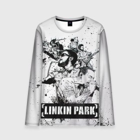 Мужской лонгслив 3D с принтом Linkin Park в Петрозаводске, 100% полиэстер | длинные рукава, круглый вырез горловины, полуприлегающий силуэт | Тематика изображения на принте: linkin park | rock | линкин парк | рок