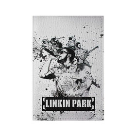 Обложка для паспорта матовая кожа с принтом Linkin Park в Петрозаводске, натуральная матовая кожа | размер 19,3 х 13,7 см; прозрачные пластиковые крепления | linkin park | rock | линкин парк | рок