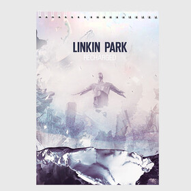 Скетчбук с принтом Linkin Park в Петрозаводске, 100% бумага
 | 48 листов, плотность листов — 100 г/м2, плотность картонной обложки — 250 г/м2. Листы скреплены сверху удобной пружинной спиралью | linkin park | rock | линкин парк | рок