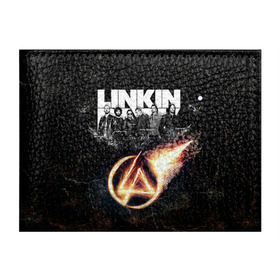 Обложка для студенческого билета с принтом Linkin Park в Петрозаводске, натуральная кожа | Размер: 11*8 см; Печать на всей внешней стороне | linkin park | rock | линкин парк | рок
